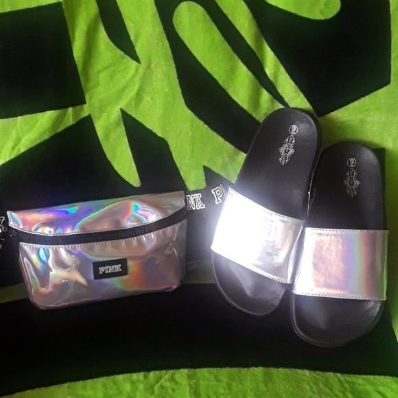 fanny pack slides pink